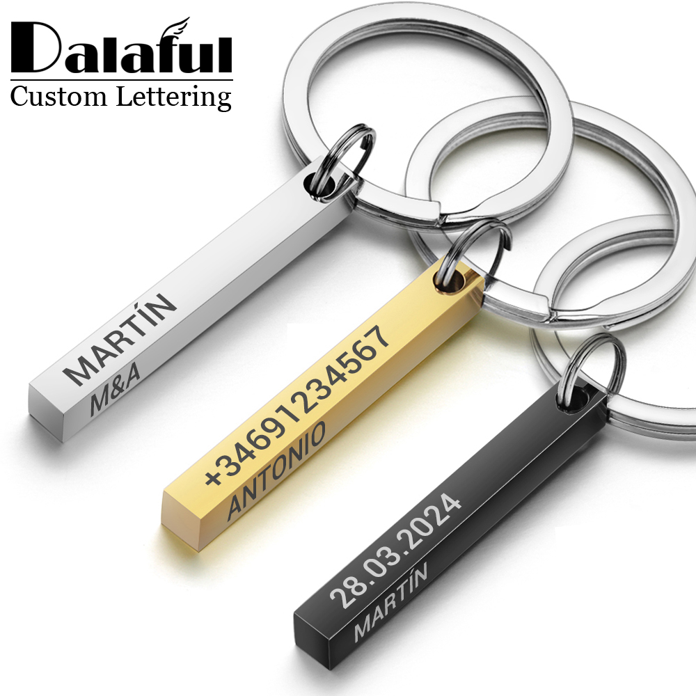 3D Printing Keychain - Paslanmaz Çelik Kişiselleştirilmiş Anahtarlıklar 3D Bar