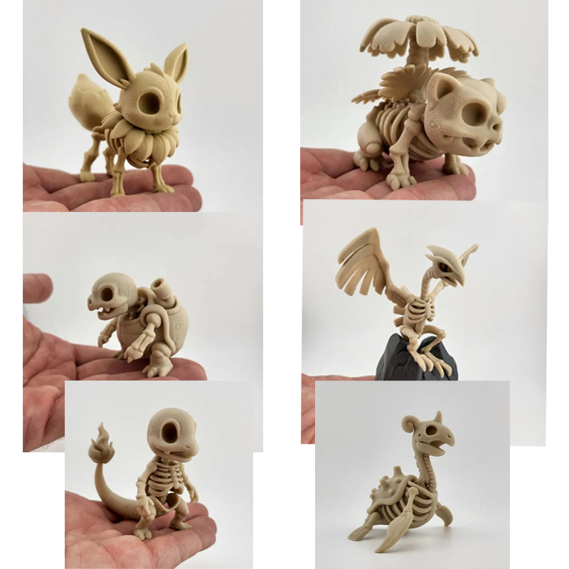 3D Printing Material - Pokémon Fosil Kemik Modeli Eevee Charmander