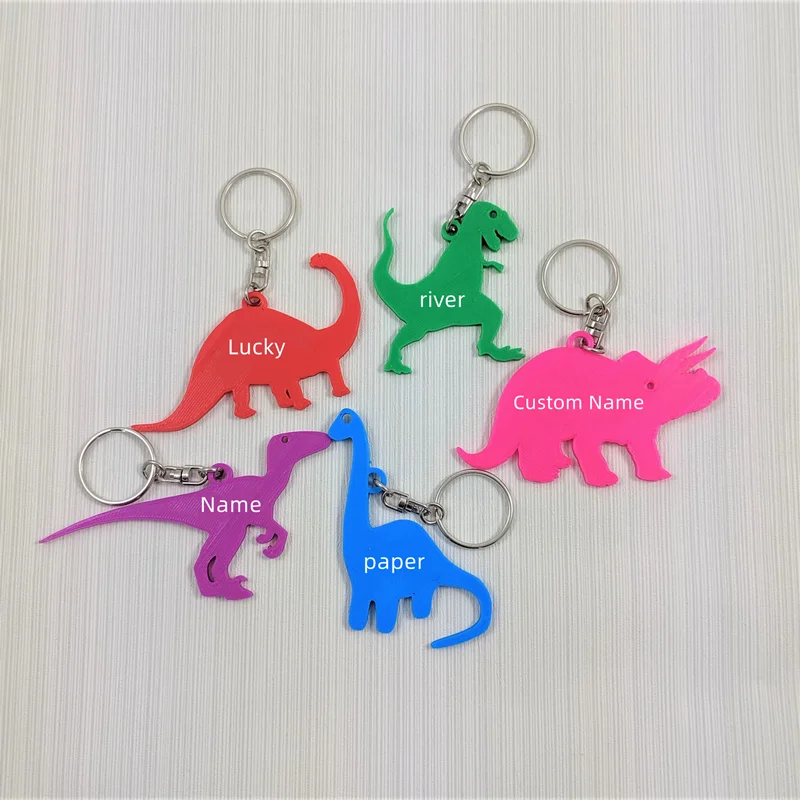 3D Printing Keychain - Özel İsimli Anahtarlıklar 3D Baskılı Dinozor