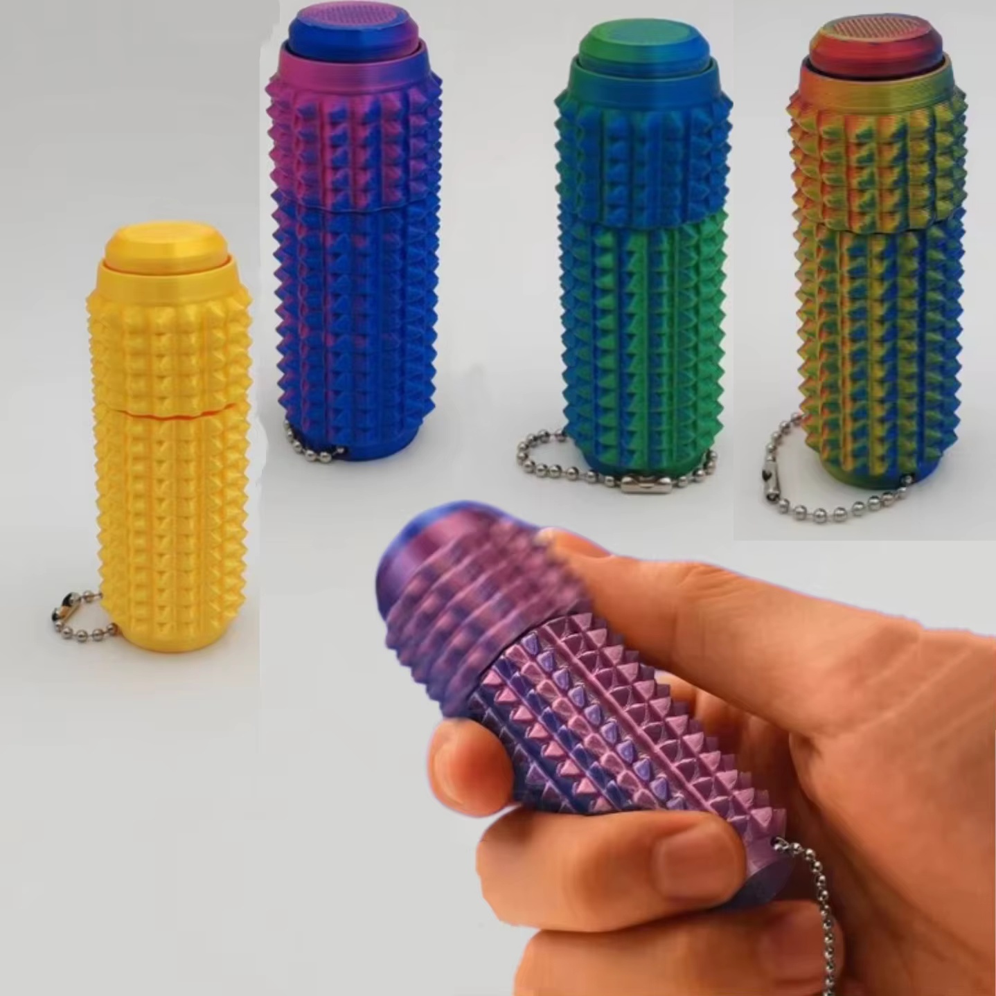 3D Printing Keychain - Komik 3D Baskılı Dikenli Fidget Oyuncak