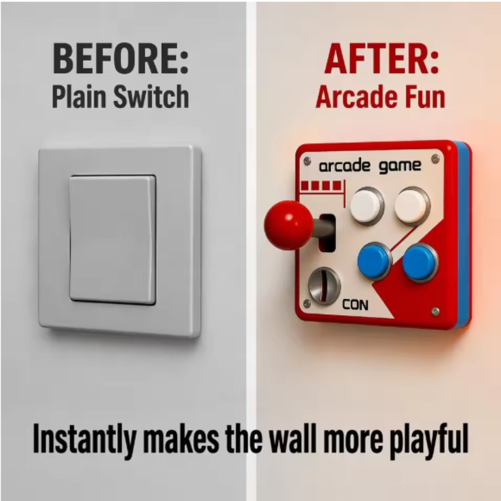 3D Printing Nyc - Retro Arcade Joystick Anahtar Paneli Kapağı,