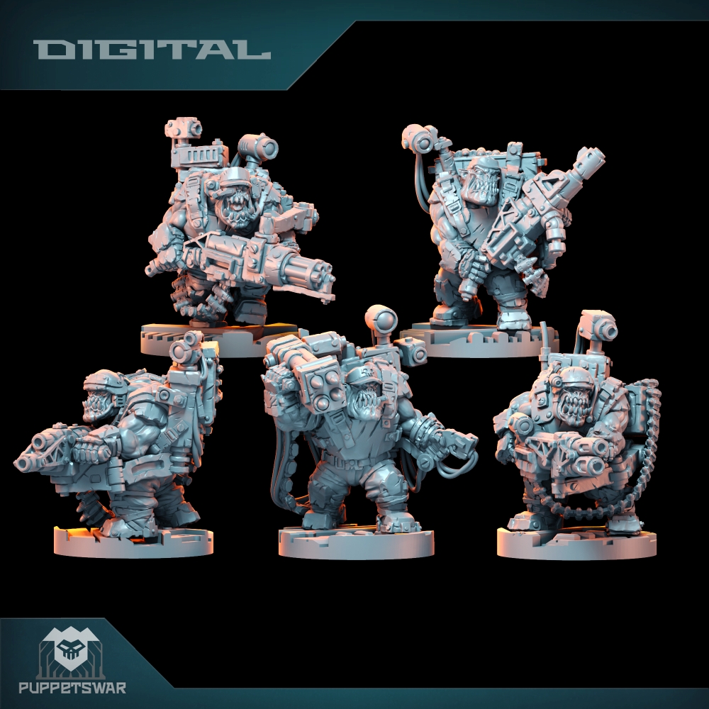 3D Printing Robot - Orc Ultimate Badasses Squad, Yeşil Deri