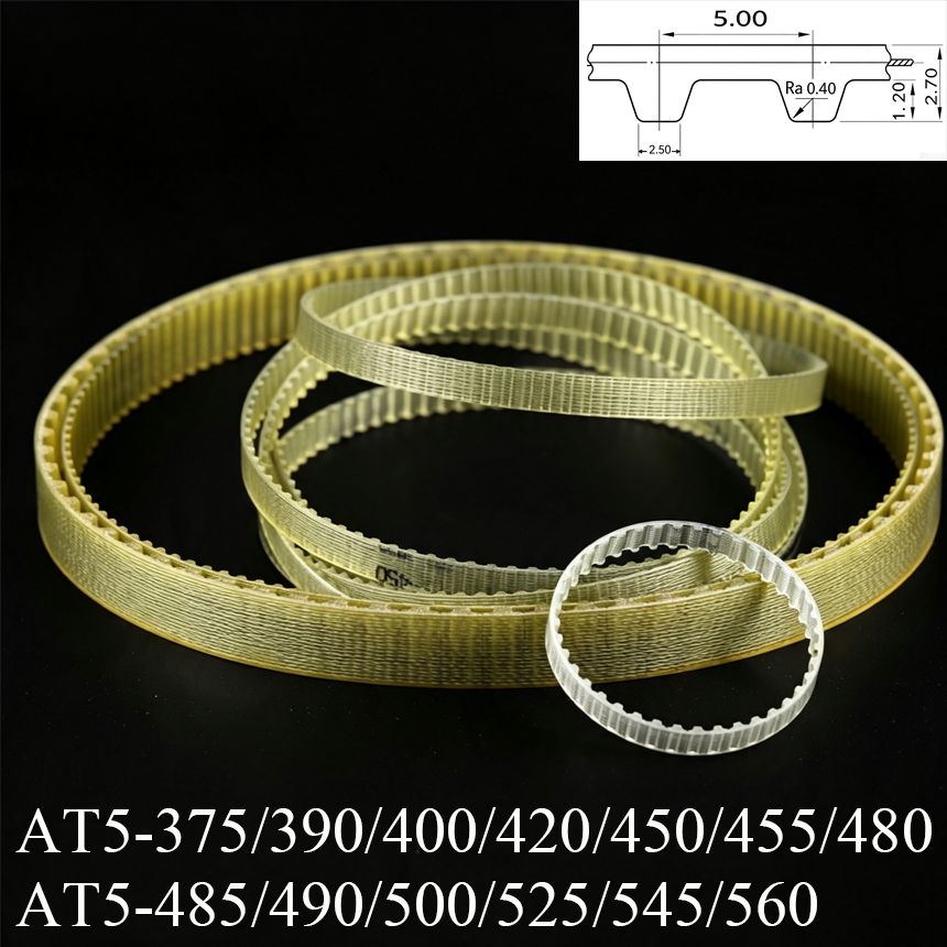 Timing Belt - AT5-375/390/400/420/450/455/480/485/490/500/525/545/560 5mm Adımlı AT5 PU Çelik
