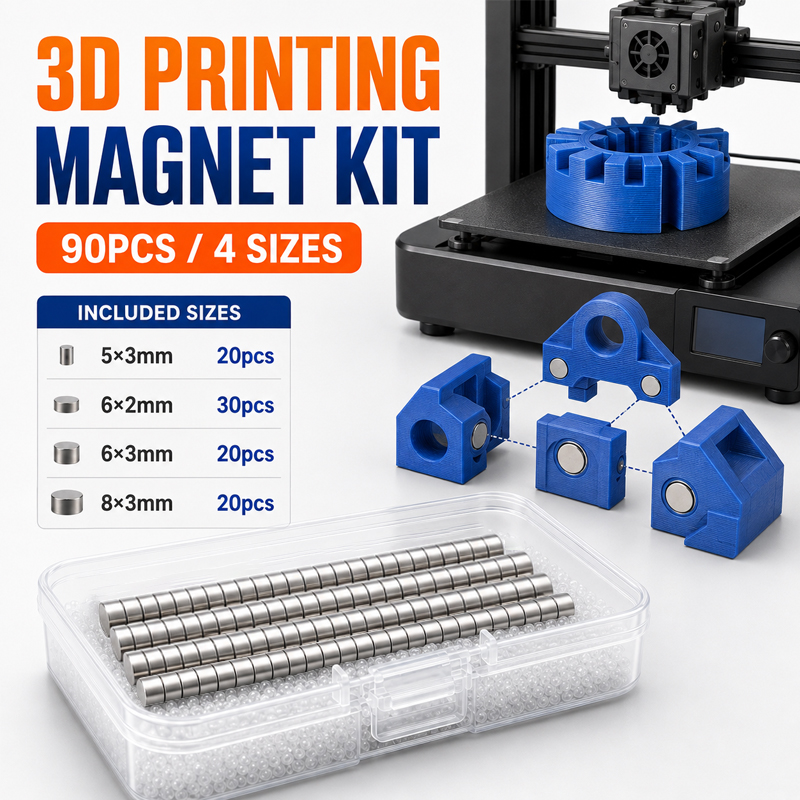 3D Printing Housing - 90 adet 3D Baskı Mıknatıs Kiti