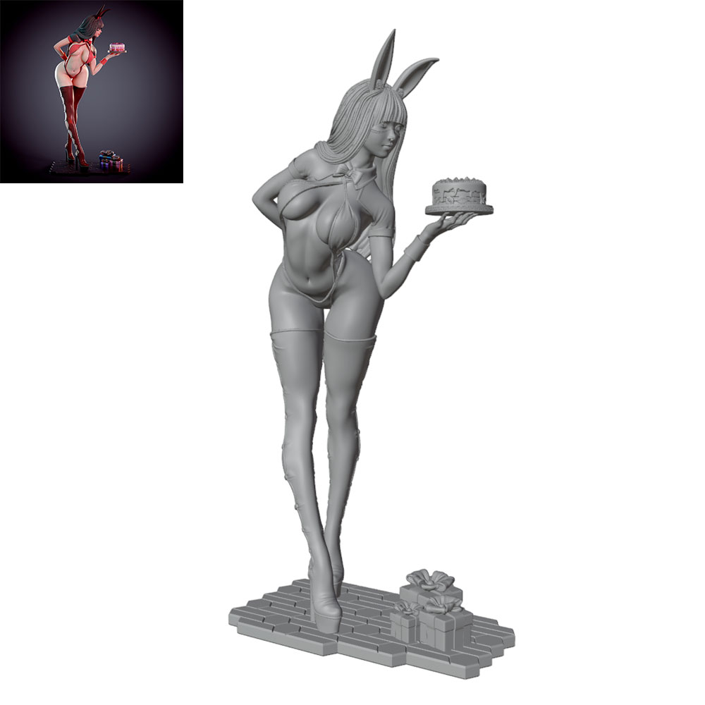 3D Printing Nyc - 1/24/12/6 Tatil Partisi Temalı Tavşan Kız