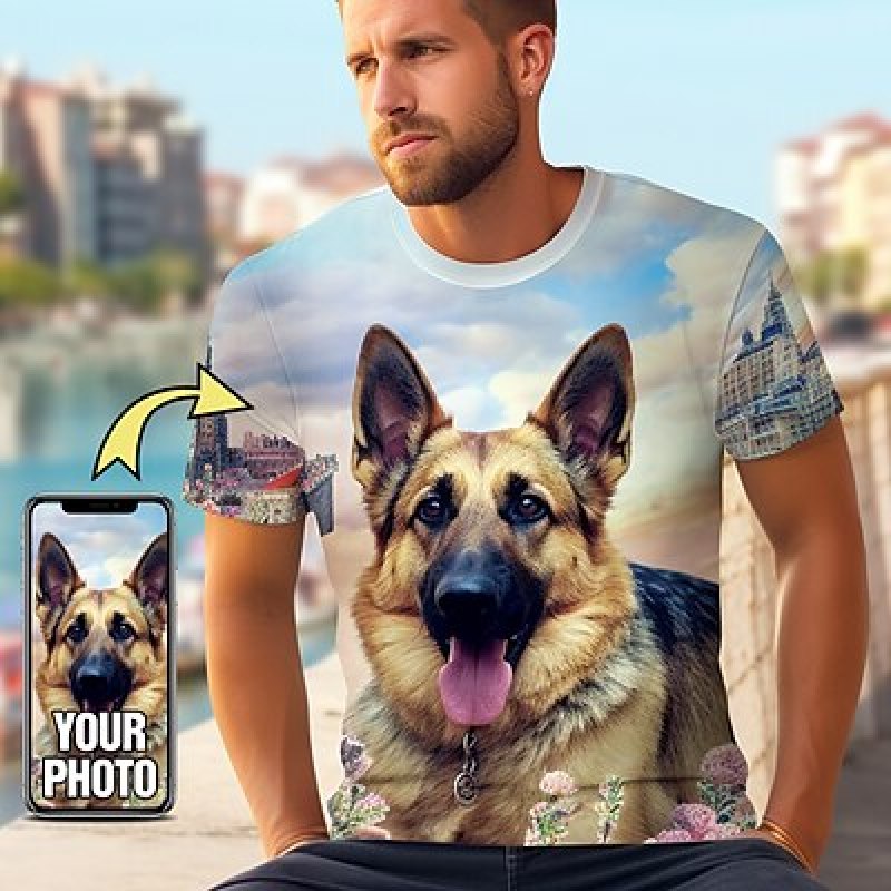 3D Printing Services - Erkekler için özel Pet T Shirt