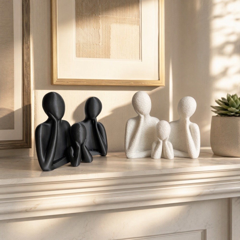 Sarılan Çift Heykeli Soyut Ail - 3D Printing Nyc incelemesi ve fiyatı