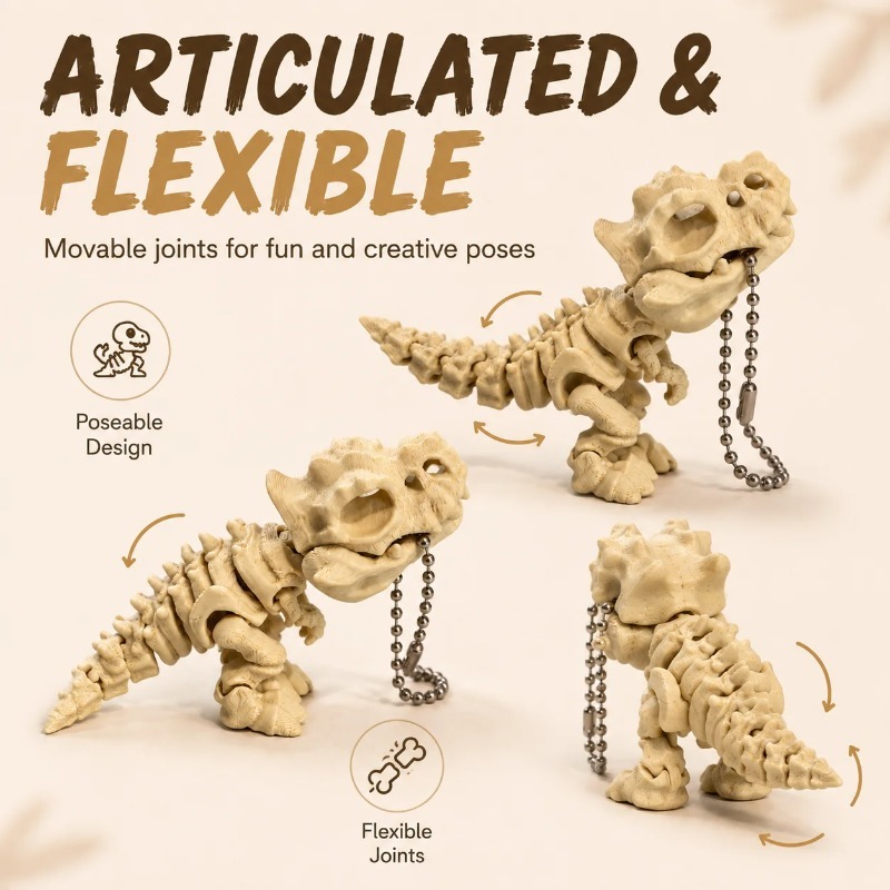 Yeni 3D Baskılı Tyrannosaurus  - 3D Printing Keychain incelemesi ve fiyatı