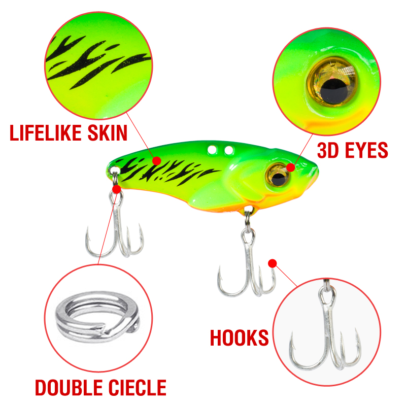 6 Adet Metal VIB Yem 5g 7g 10g - 3D Printing Lure incelemesi ve fiyatı
