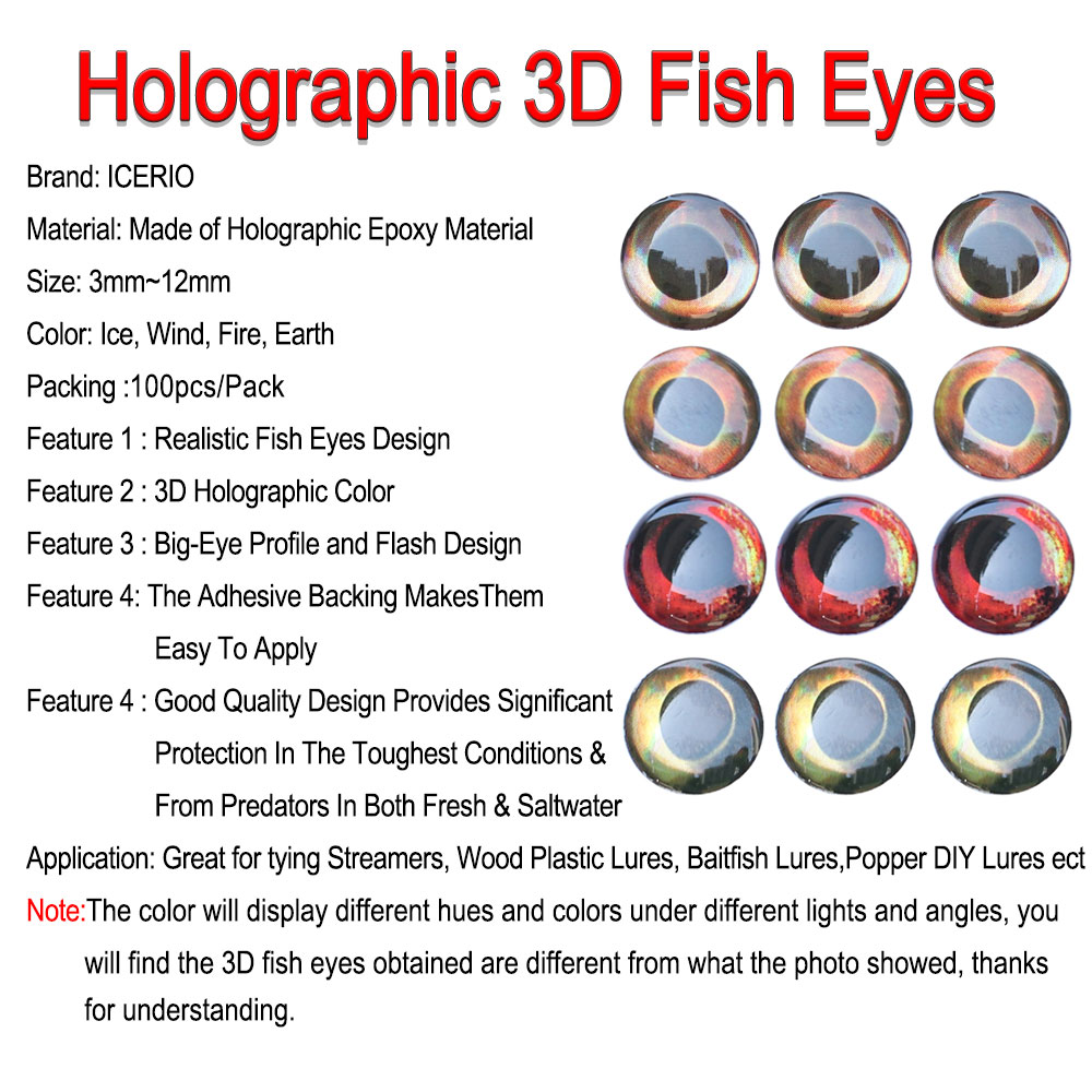 ICERIO 100 adet holografik 3D  - 3D Printing Lure incelemesi ve fiyatı
